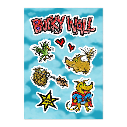 Bucky Sticker sheet